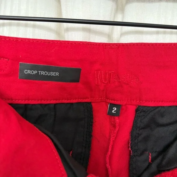NWT🌶️ Kut from the Koth Siena Crop Trouser StitchFix exclusive in Jalapeño Red - Picture 7 of 12